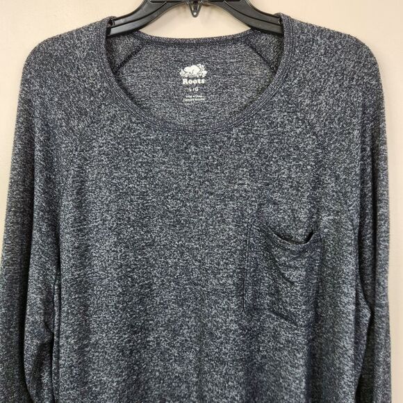 Roots Long Sleeve Space Dyed Round Neck Lightweight Shirt Large - Picture 3 of 5